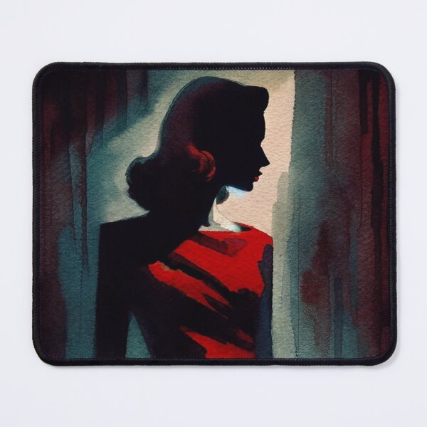 Item preview, Vintage Noir Watercolor Mysterious Female Profile designed and sold by RESToRAPTOR.