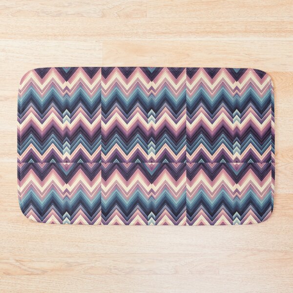 Item preview, Chevron - Blue Pink White Neon pattern ; Pattern  Herringbone designed and sold by PatternInArt.
