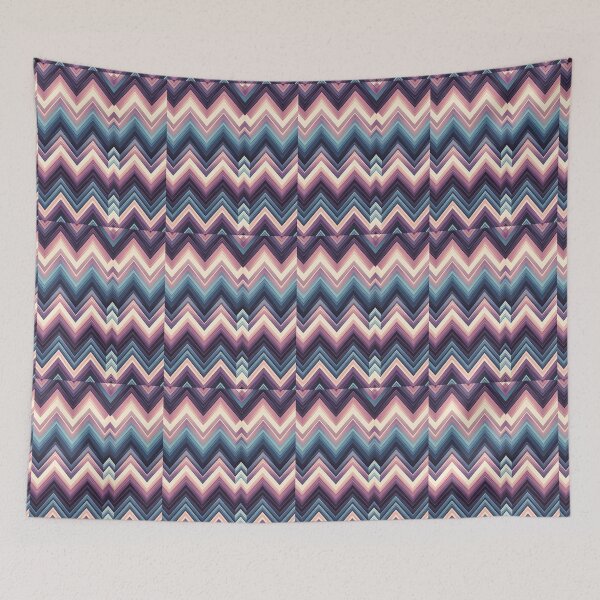 Item preview, Chevron - Blue Pink White Neon pattern ; Pattern  Herringbone designed and sold by PatternInArt.