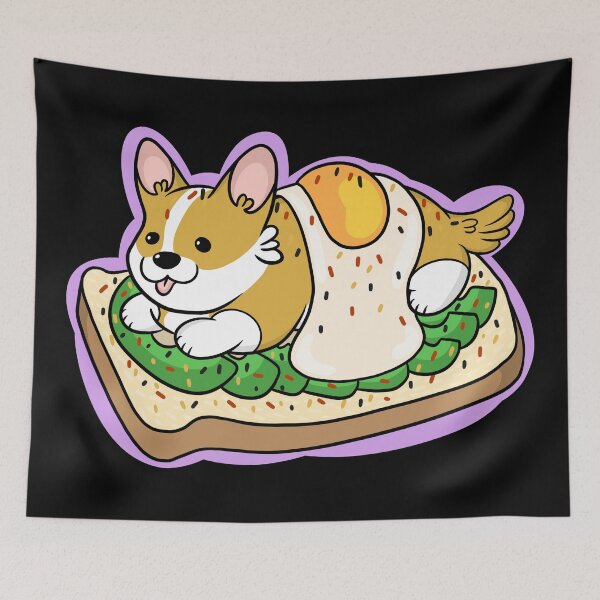 Item preview, Corgi, Avocado Toast  designed and sold by DrawsCutePaws.