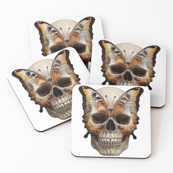 Item preview, Skull & Butterfly Fusion designed and sold by NickTaroDesign.