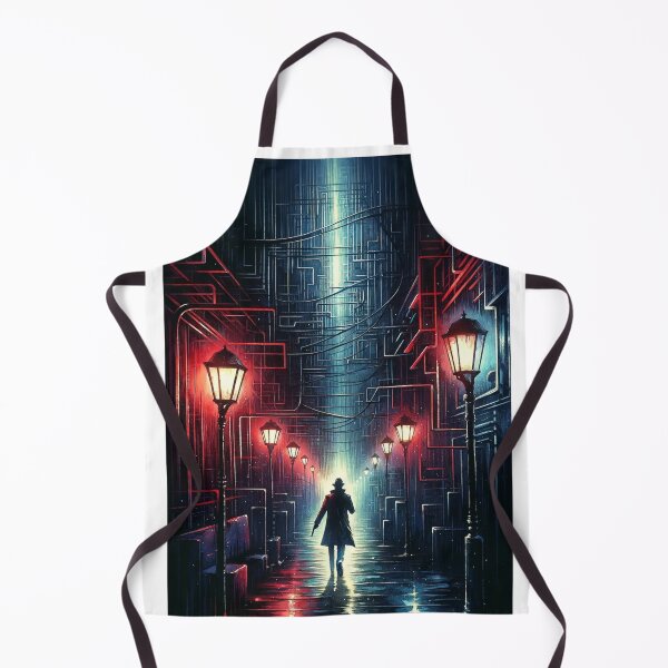 Item preview, Noir Watercolor Detective in Mysterious Labyrinth designed and sold by RESToRAPTOR.