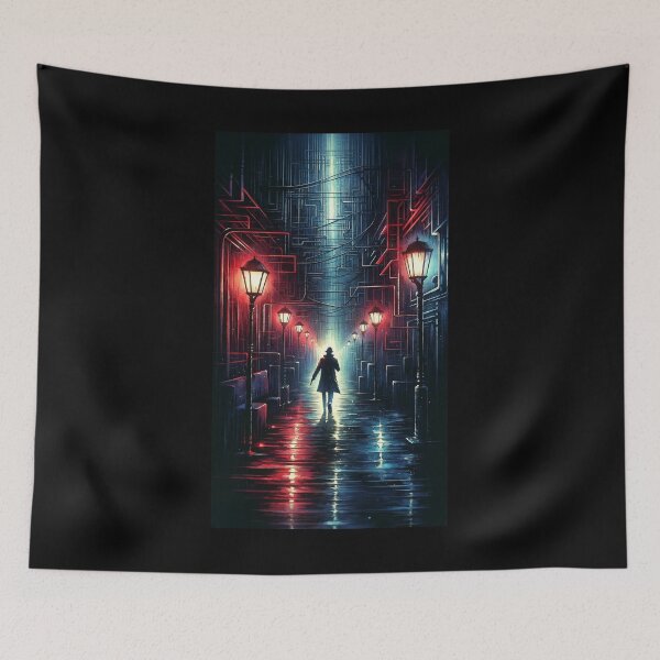 Item preview, Noir Watercolor Detective in Mysterious Labyrinth designed and sold by RESToRAPTOR.