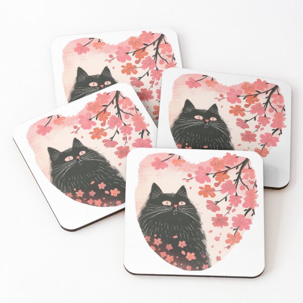 Item preview, Cats love cherry blossom flowers designed and sold by FlowersColorful.