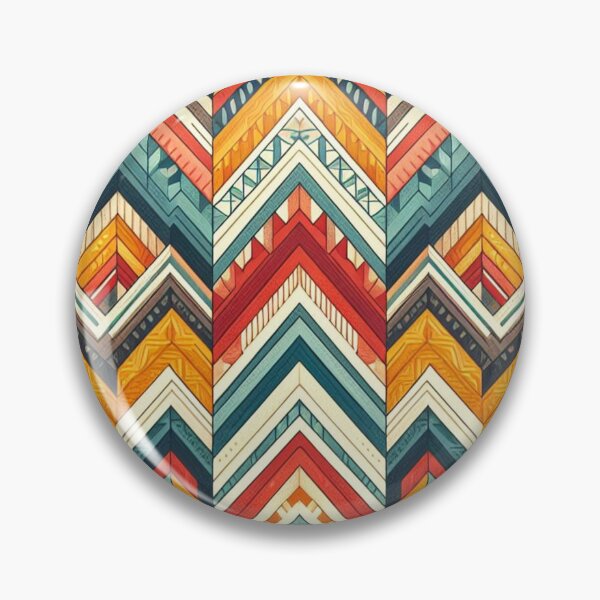 Item preview, Chevron - Blue Red Yellow Pattern ; Pattern  Herringbone designed and sold by PatternInArt.