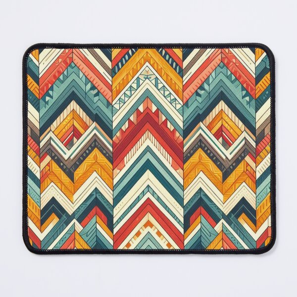 Item preview, Chevron - Blue Red Yellow Pattern ; Pattern  Herringbone designed and sold by PatternInArt.