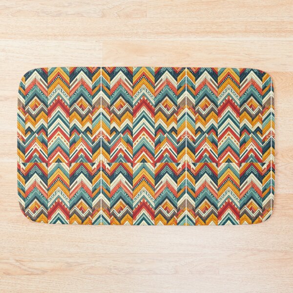 Item preview, Chevron - Blue Red Yellow Pattern ; Pattern  Herringbone designed and sold by PatternInArt.