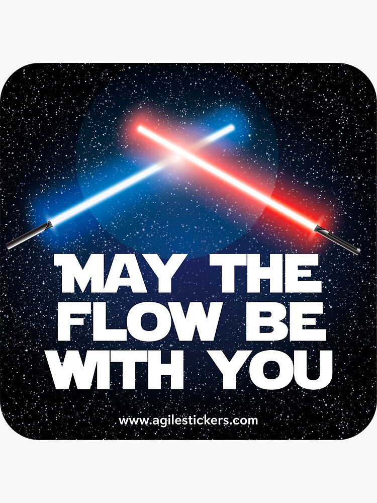 Thumbnail 3 of 3, Sticker, May the flow be with you! designed and sold by agilestickers.