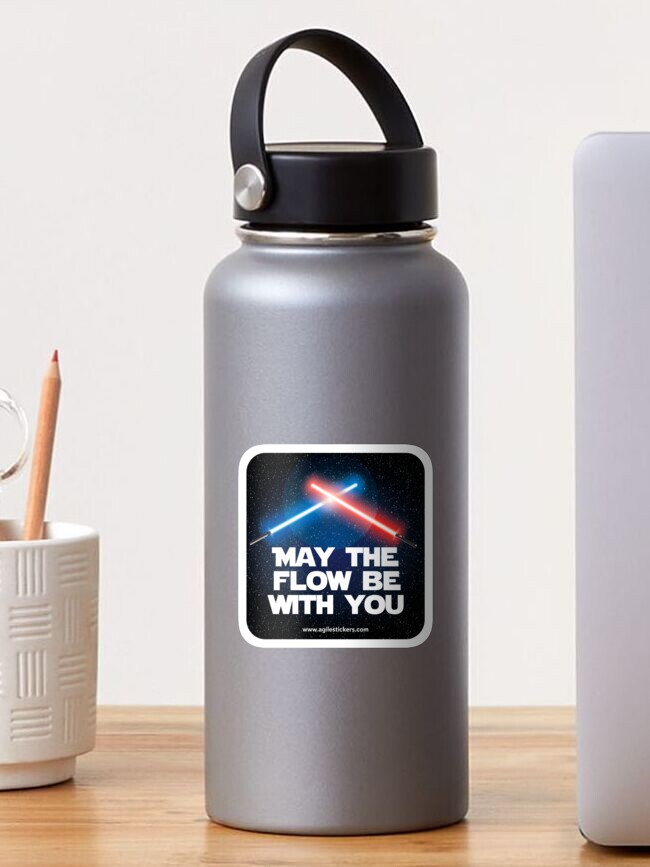 Thumbnail 1 of 3, Sticker, May the flow be with you! designed and sold by agilestickers.