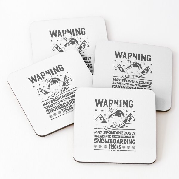 Item preview, snowboarding - warning may break into snowboarding tricks  designed and sold by MommyVibeArts.
