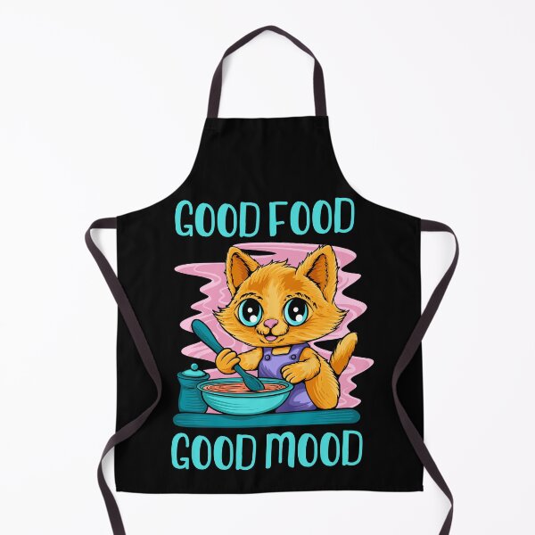 Item preview, Good food good mood cute cat eat designed and sold by DazzleDroplets.
