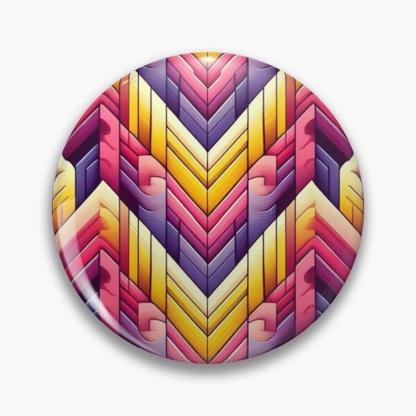 Artikelvorschau, Chevron – Blau, Rosa, Gelb, warmes Muster; Muster Fischgrätenmuster entworfen und verkauft von PatternInArt.