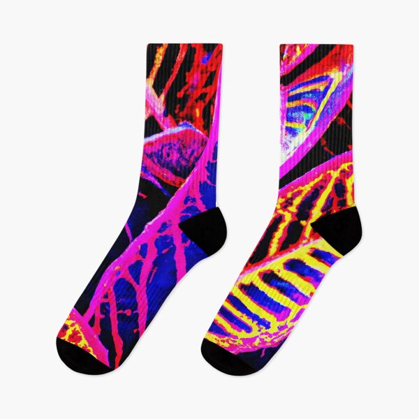 Item preview, Glowing Neon Leaves Pattern designed and sold by Health And Fitness Posts e-Store.