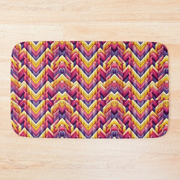 Item preview, Chevron - Blue Pink Yellow Warm Pattern ; Pattern  Herringbone designed and sold by PatternInArt.