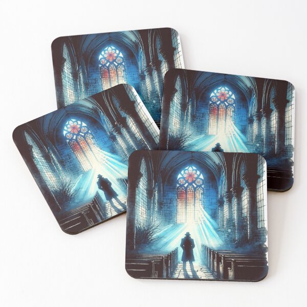 Item preview, Noir Watercolor Detective and Mystical Light in the Church designed and sold by RESToRAPTOR.