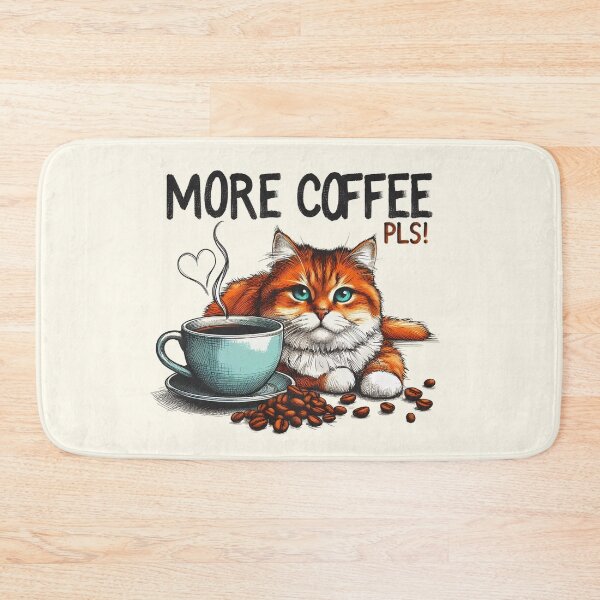 Item preview, Espresso Enthusiast Feline with Coffee Cup designed and sold by RuyaFab.