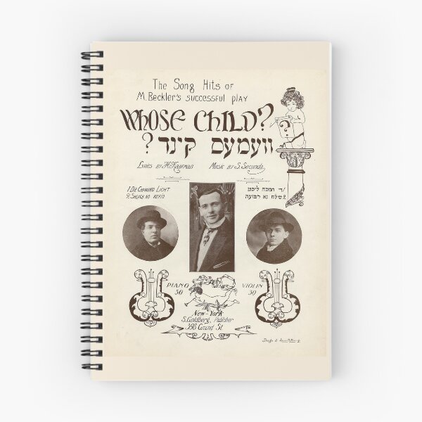 Item preview, Whose child?. Vintage Yiddish Sheet Music cover. (Restored). HIGH DEFINITION designed and sold by MINDTHECHERRY.