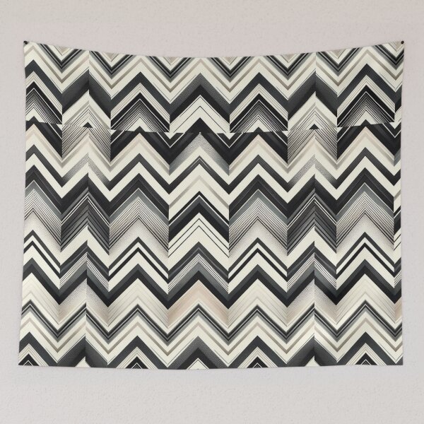 Item preview,  Chevron - Black and White Zigzag Pattern ; Pattern  Herringbone designed and sold by PatternInArt.