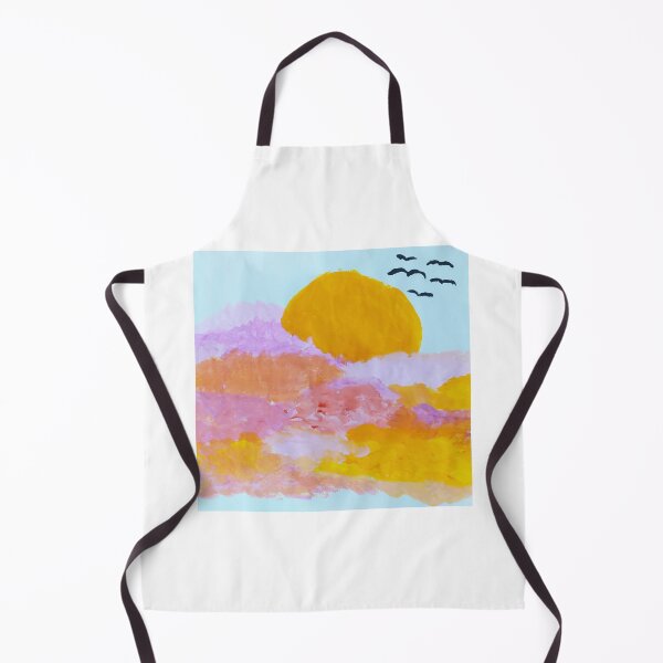 Item preview, Radiant Horizon: Oil Painting of Sunset with Pink and Orange Clouds designed and sold by omryjs.