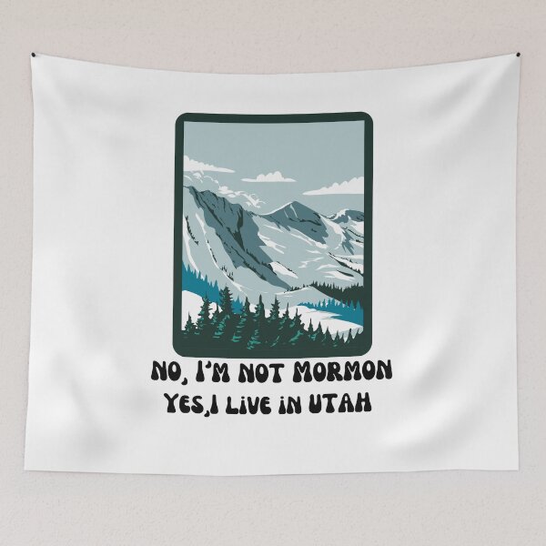 Item preview, Utah residents funny mountain mormon t shirt I'm not mormon I live in UT designed and sold by khalidteez.