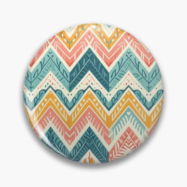 Item preview, Chevron - Blue Red Yellow Tribal Pattern ; Pattern  Herringbone designed and sold by PatternInArt.