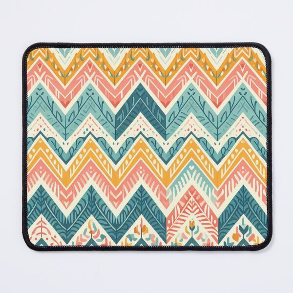 Item preview, Chevron - Blue Red Yellow Tribal Pattern ; Pattern Herringbone designed and sold by PatternInArt.