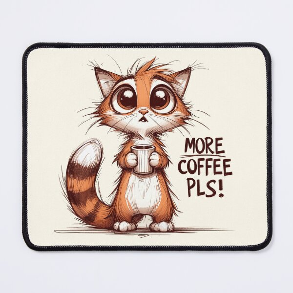 Item preview, Pleading Eyes Kitten Requesting More Coffee designed and sold by RuyaFab.