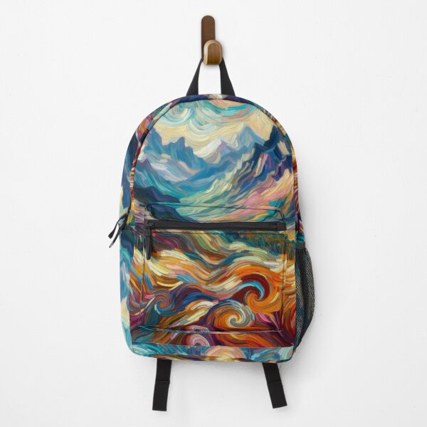 Item preview, Colorful Mountain Landscape Oil Painting Digital Art designed and sold by Star-Fragment.