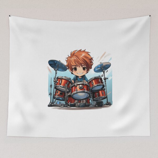 Item preview, Cute Young Boy Drummer Drums  designed and sold by Mohammed Sohail Khan.