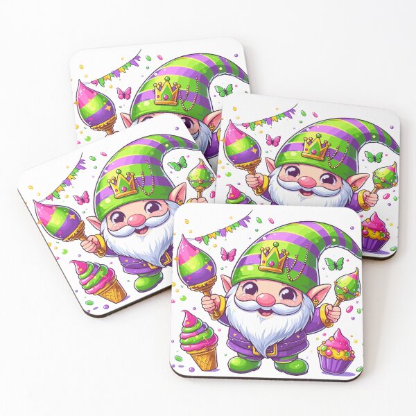Item preview, MARDI GRASS GNOME CANDY designed and sold by ColorCollection.