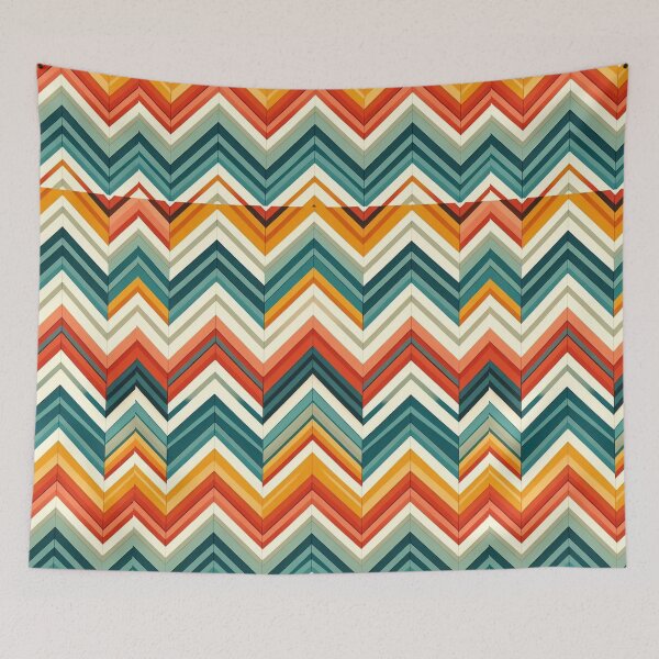 Item preview, Chevron - Red Blue Yellow Zigzag Pattern ; Pattern  Herringbone designed and sold by PatternInArt.