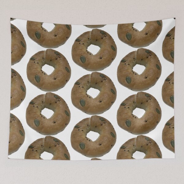 Item preview, Multi-grain bagels, freshly baked, beautiful brown color isolate, Pumpkin seeds, poppy seeds, sunflower seeds designed and sold by pipikijung.