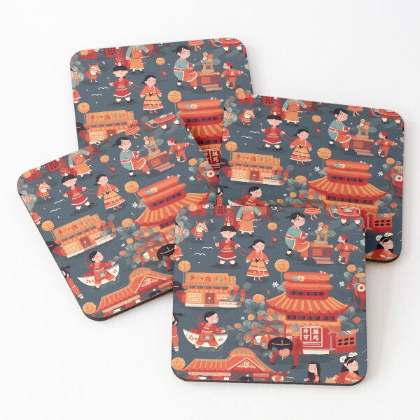 Item preview, A Chinese New Year parade with floats dancers designed and sold by sample325.