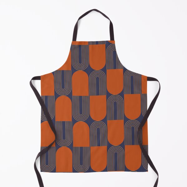 Item preview, Retro Burnt Orange and Navy Pattern Pill-Shaped designed and sold by InteriorRefine.