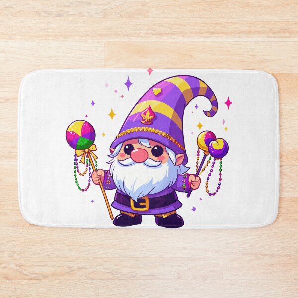 Item preview, CUTE LITTLE MARDI GRASS GNOME designed and sold by ColorCollection.