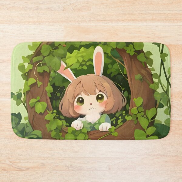 Item preview, Cute rabbit peeks out from the ivy designed and sold by chromavibes-art.