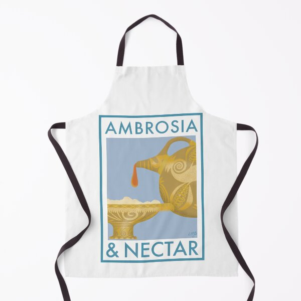 Item preview, Ambrosia and Nectar Ancient Greek Mythology Retro Travel Food poster designed and sold by ClassicsNerds.