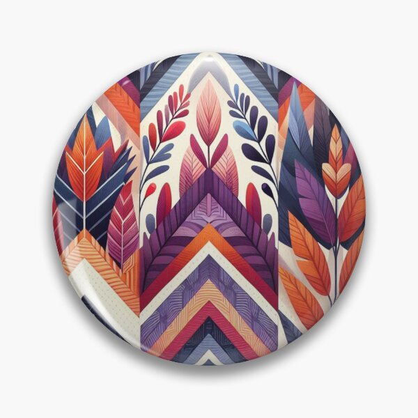 Item preview, Chevron - Purple Orange Leaf  Pattern ; Pattern  Herringbone designed and sold by PatternInArt.