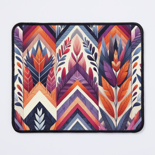 Item preview, Chevron - Purple Orange Leaf Pattern ; Pattern Herringbone designed and sold by PatternInArt.