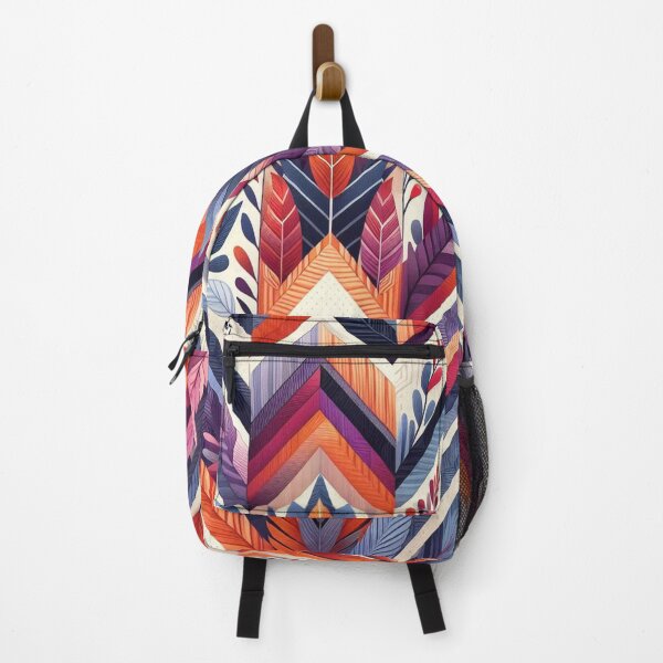 Item preview, Chevron - Purple Orange Leaf Pattern ; Pattern Herringbone designed and sold by PatternInArt.