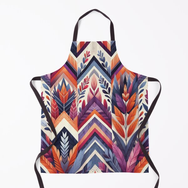 Item preview, Chevron - Purple Orange Leaf Pattern ; Pattern Herringbone designed and sold by PatternInArt.
