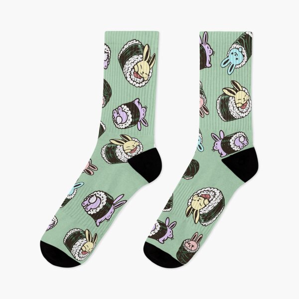 Item preview, Sushi rabbits, cute kawaii animals pastel color designed and sold by PsychoBunnyShop.