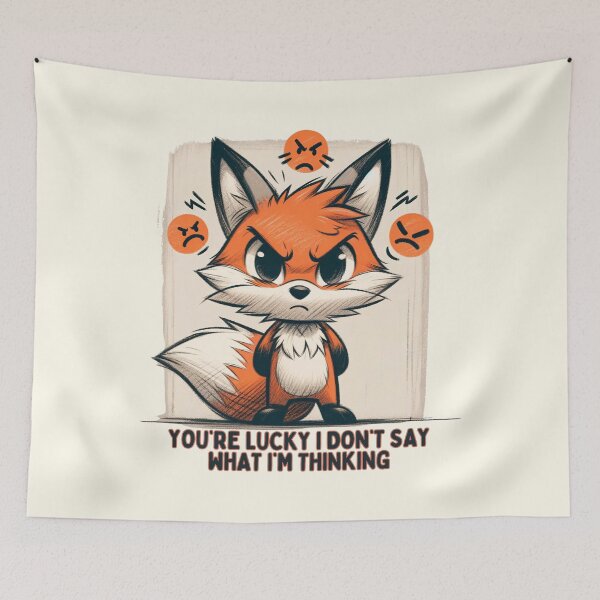 Item preview, Cross Fox with a Bold Statement Illustration designed and sold by RuyaFab.