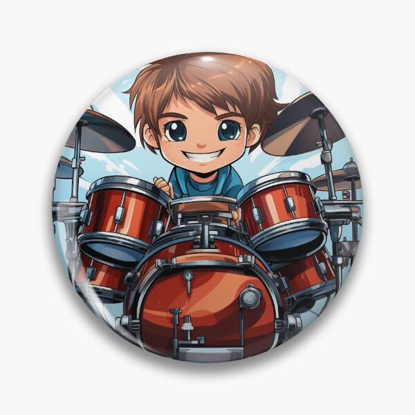 Item preview, Cute Young Boy Drummer Drums  designed and sold by Mohammed Sohail Khan.