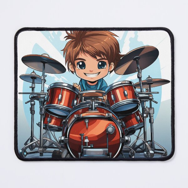 Item preview, Cute Young Boy Drummer Drums designed and sold by Mohammed Sohail Khan.