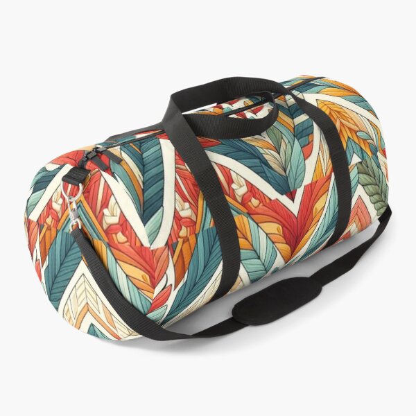 Item preview, Chevron - Blue Orange Red Leaf  Pattern ; Pattern  Herringbone designed and sold by PatternInArt.