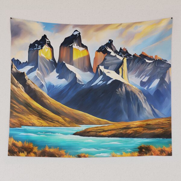 Item preview, Torres del Paine Oil-Painted designed and sold by colorvisionart.