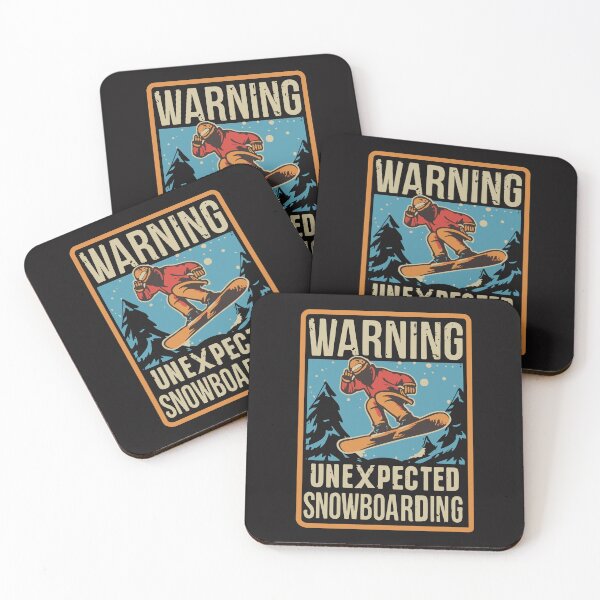 Item preview, snowboarding - warning unexpected snowboarding tricks  designed and sold by MommyVibeArts.