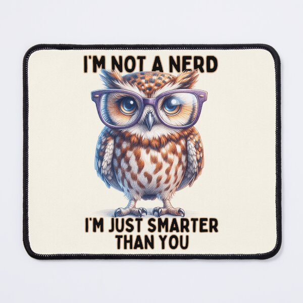 Item preview, Confident Owl Proclaiming Intelligence Illustration designed and sold by RuyaFab.