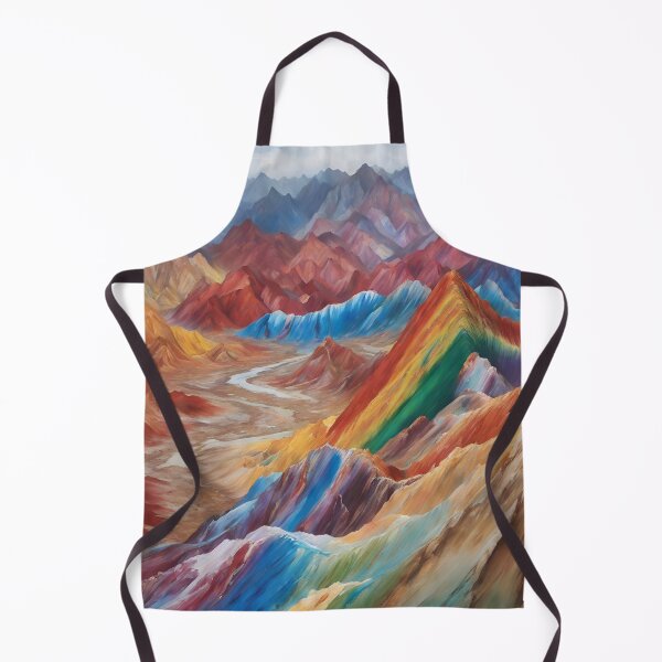 Item preview, Oil-Painted Spectacle of the Rainbow Mountains designed and sold by colorvisionart.